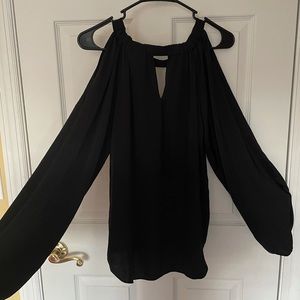 Jennifer Lopez Cold Shoulder Long Sleeve Top